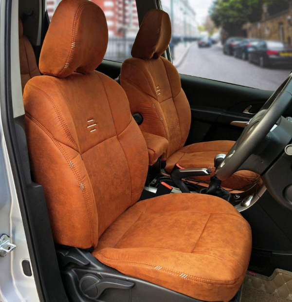 Jok mobil dengan bahan kulit nubuck halus